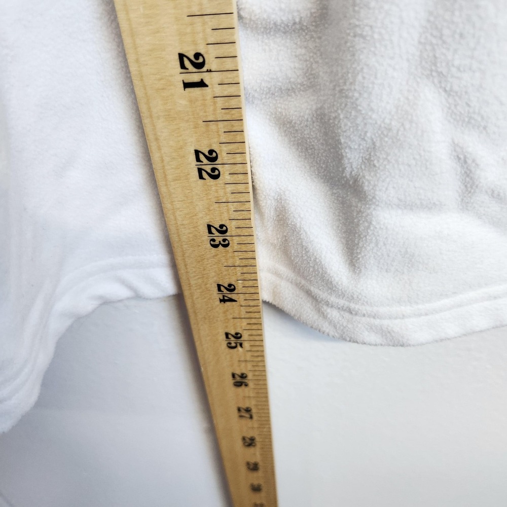 North Face Pullover Womens Large White Fleece Half Zip ALJ0 Lightweight Outdoors - Picture 8 of 10